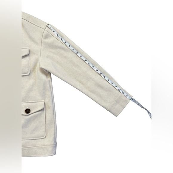EUC Bagatelle Collection Beige Fleece Utility Barn Jacket size L - Picture 6 of 12